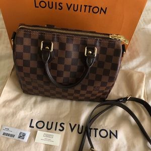 LV Damier Ebene Speedy BANDOULIÈRE 25